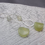 Long Unique Handmade Semi-Precious Bead Statement Earrings UK A47