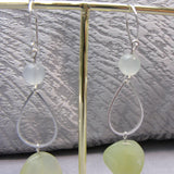Long Unique Handmade Semi-Precious Bead Statement Earrings UK A47