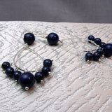 lapis lazuli long drop earrings