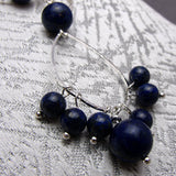 blue beaded earring design