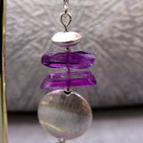 Long Handmade Statement Earrings, Long Semi-Precious Statement Earrings A50