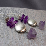 Long Handmade Statement Earrings, Long Semi-Precious Statement Earrings A50