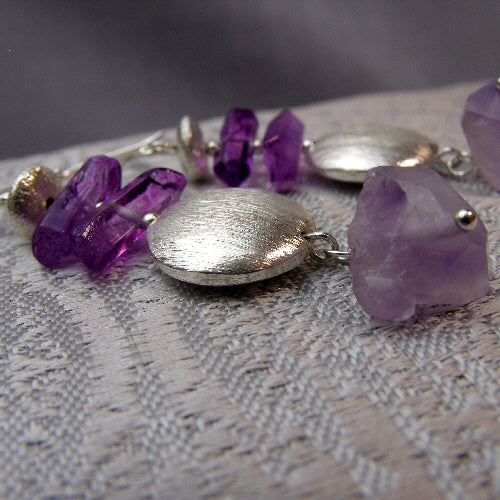 Long Handmade Statement Earrings, Long Semi-Precious Statement Earrings A50