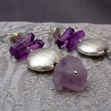 Long Handmade Statement Earrings, Long Semi-Precious Statement Earrings A50