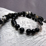 long semi-precious bead necklace clasp