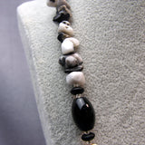 black white black white necklace