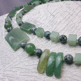 long green necklace design chunky beads