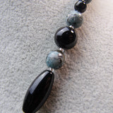 black semi-precious beads