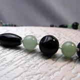 black green beads
