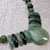 chunky handmade semi-precious bead necklace