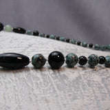black green semi-precious stone beads