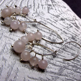 long drop semi-precious bead earrngs