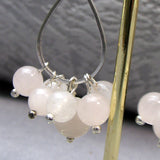 Long Semi-Precious Bead Statement Earrings UK, Long Handmade Earrings A53