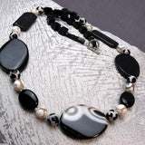 chunky beaded semi-precious chunky necklace