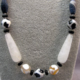 Semi-Precious Bead Necklace Handcrafted UK, unique beaded neckalce A36