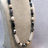 Semi-Precious Bead Necklace Handcrafted UK, unique beaded neckalce A36