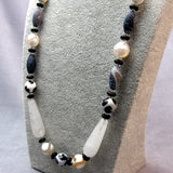 Semi-Precious Bead Necklace Handcrafted UK, unique beaded neckalce A36