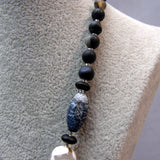 Semi-Precious Bead Necklace Handcrafted UK, unique beaded neckalce A36