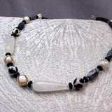 Semi-Precious Bead Necklace Handcrafted UK, unique beaded neckalce A36