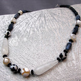 Semi-Precious Bead Necklace Handcrafted UK, unique beaded neckalce A36