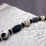 Semi-Precious Bead Necklace Handcrafted UK, unique beaded neckalce A36