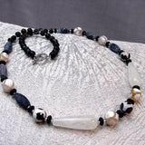 Semi-Precious Bead Necklace Handcrafted UK, unique beaded neckalce A36