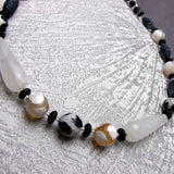Semi-Precious Bead Necklace Handcrafted UK, unique beaded neckalce A36
