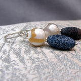 Handmade Semi-Precious Bead Earrings UK, unique handcrafted earrings A57