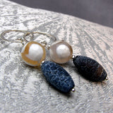 Handmade Semi-Precious Bead Earrings UK, unique handcrafted earrings A57