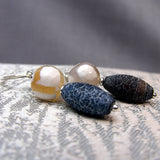Handmade Semi-Precious Bead Earrings UK, unique handcrafted earrings A57