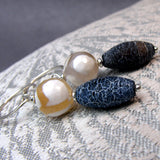 Handmade Semi-Precious Bead Earrings UK, unique handcrafted earrings A57