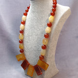 handmade beaded semi-precious stone necklace jewellery