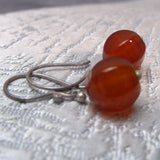 short drop carnelian beaded earring design