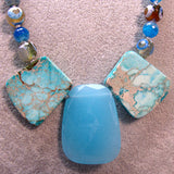 blue semi-precious chunky beads