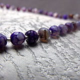 purple agate beads