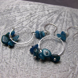 handmade semi-precious bead long earring design
