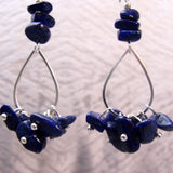 long drop lapis lazuli earrings
