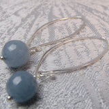 long drop semi-precious stone bead earrings