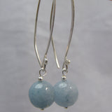 long drop grey earrings