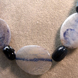 chunky semi-precious stone bead necklace detail
