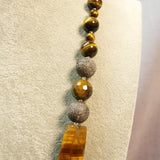 set of chunky tigers eye beads