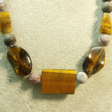 tigers eye necklace handmade with chunky beads