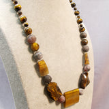 handmade tigers eye bead necklace