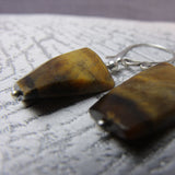tigers eye earring handmade with tigers eye semi-precious beads