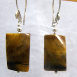 tigers eye drop earrings