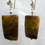 handcrafted tigers eye bead earrings