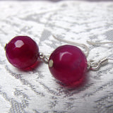 beaded semi-precious earrings short length