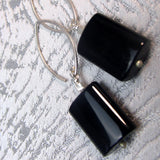 long semi-precious stone bead earrings