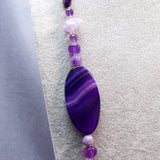 chunky purple agate bead