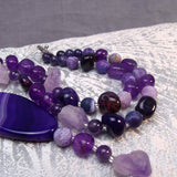 chunky purple large semi-precious beads